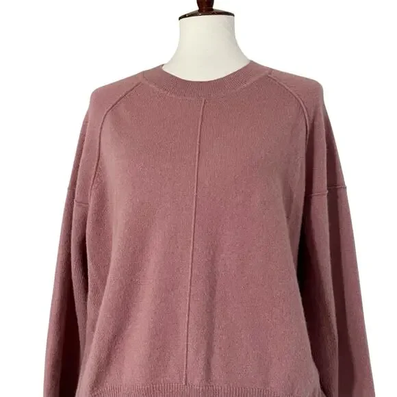 Design History Women's Pink Drop Shoulder Pure Cashmere Sweater Size S - Picture 7 of 9
